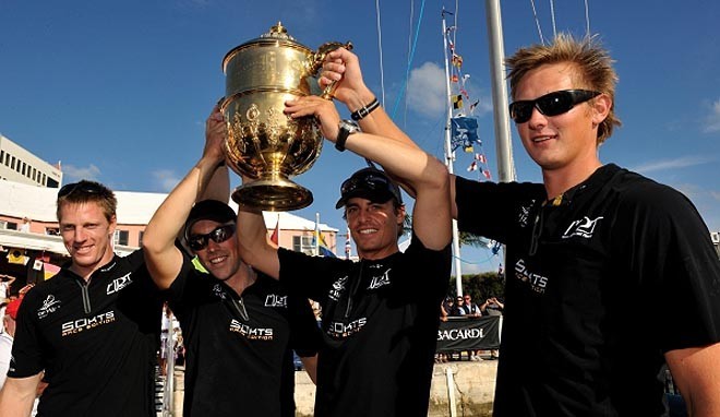 Mirsky and The Wave Muscat crew win the Argo Group Gold Cup - World Match Racing Tour 2011 © Chris Davies/AWMRT